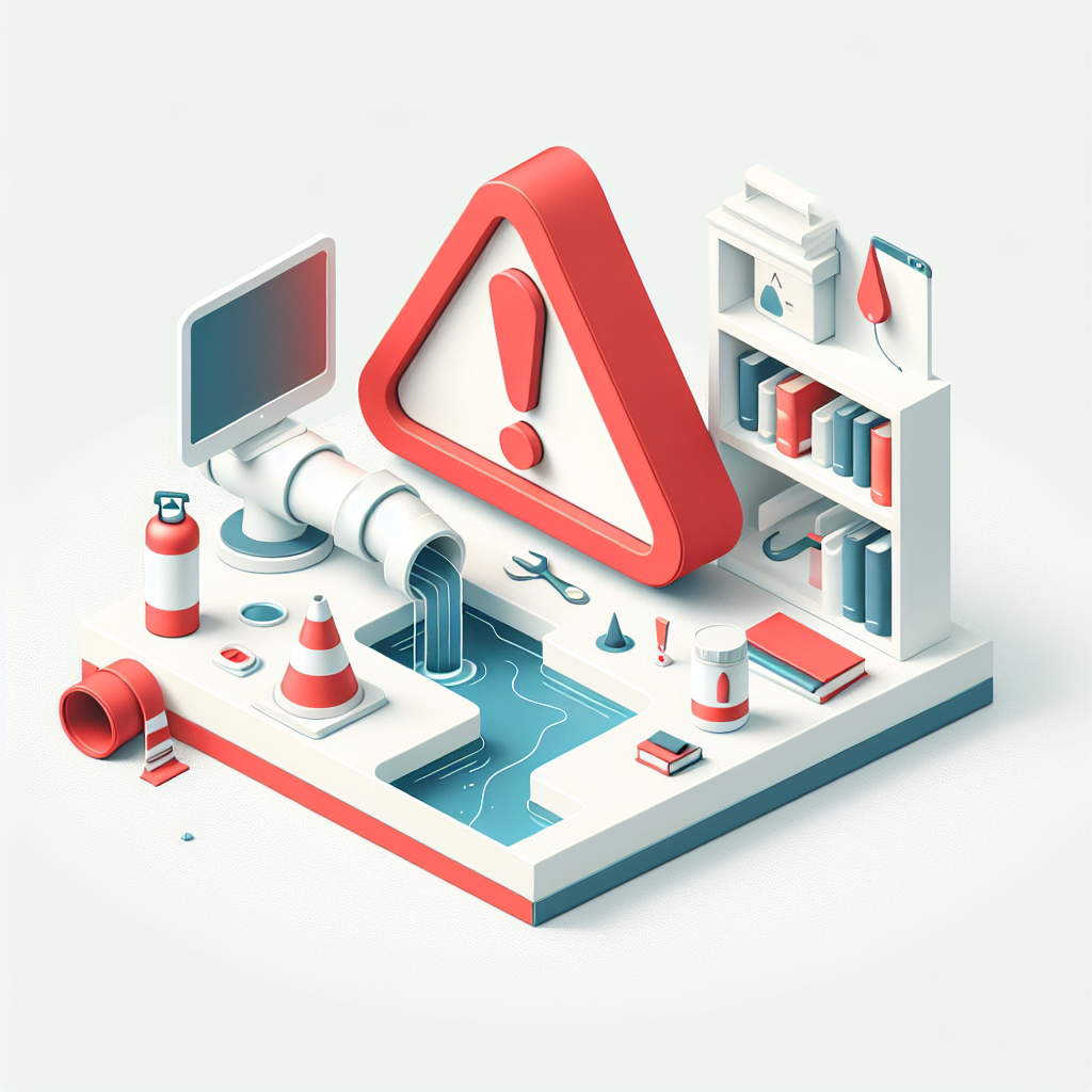 Illustration tuyau fuite urgence plomberie maison alerte