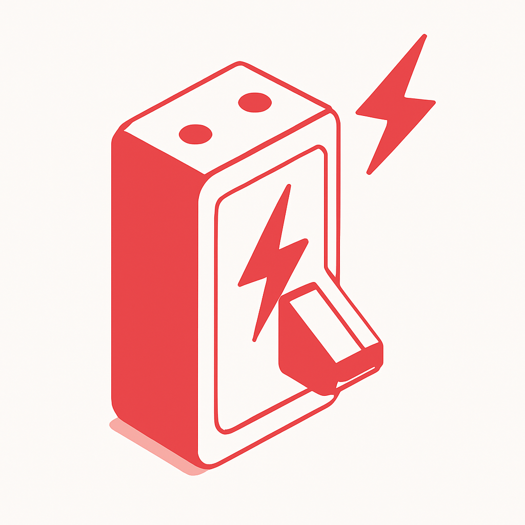 Illustration disjoncteur électricité urgence maison alerte