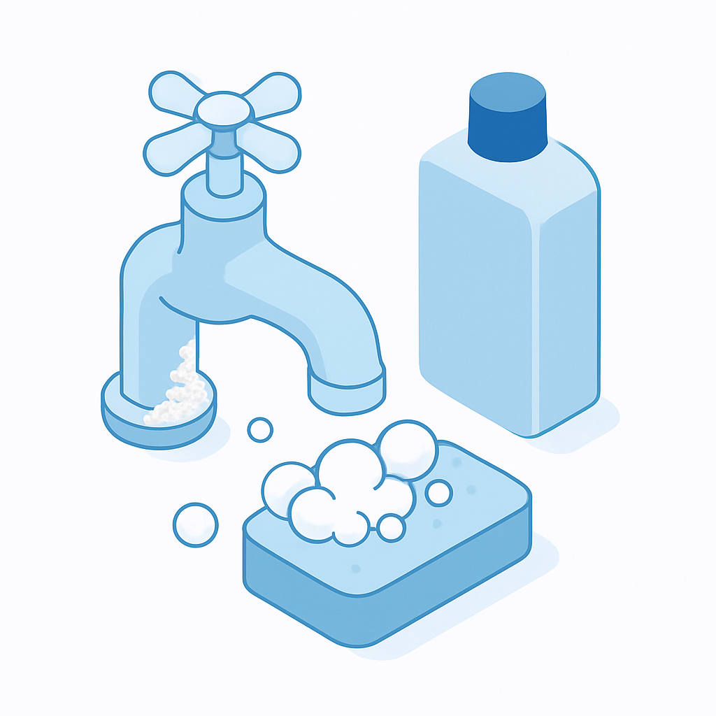 Illustration robinet calcaire détartrage vinaigre blanc naturel