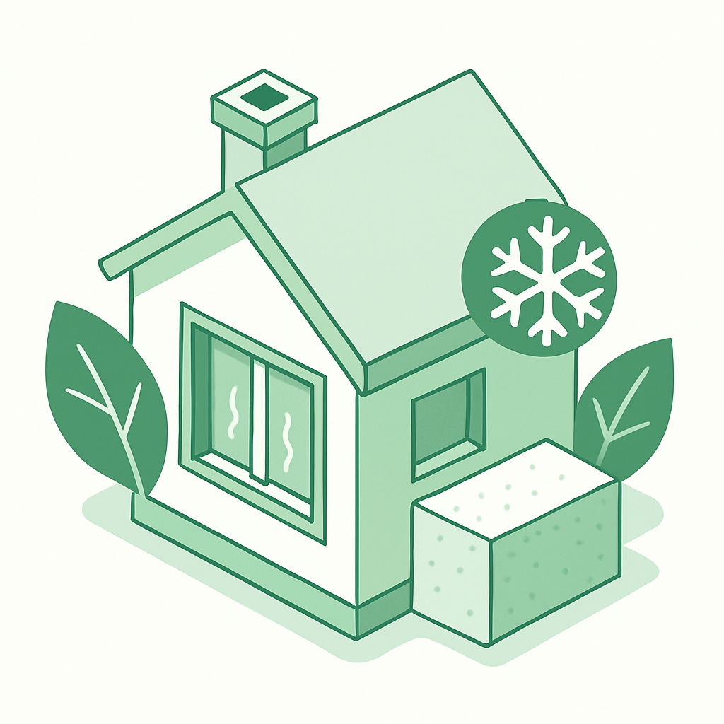 Illustration isolation fenêtre hiver joint thermique économies chauffage