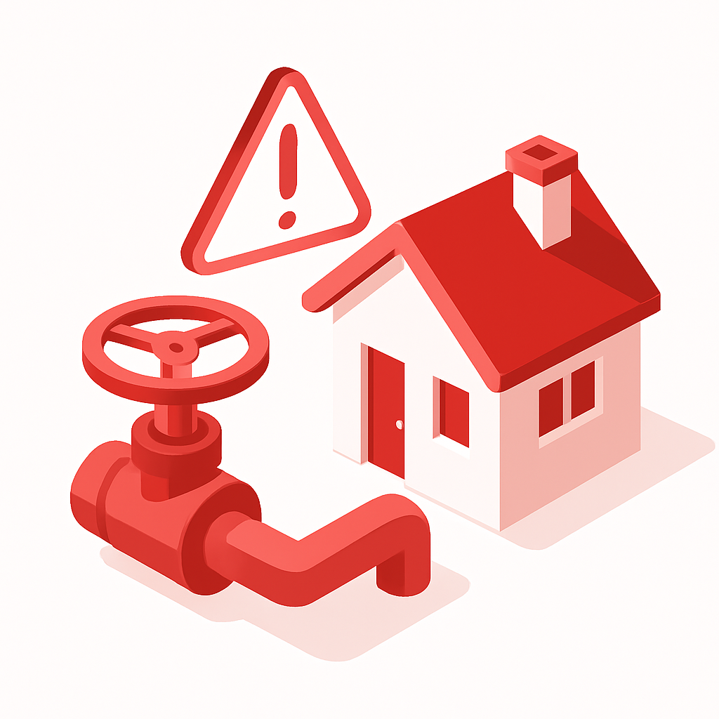 Illustration vanne arrêt eau maison urgence plomberie
