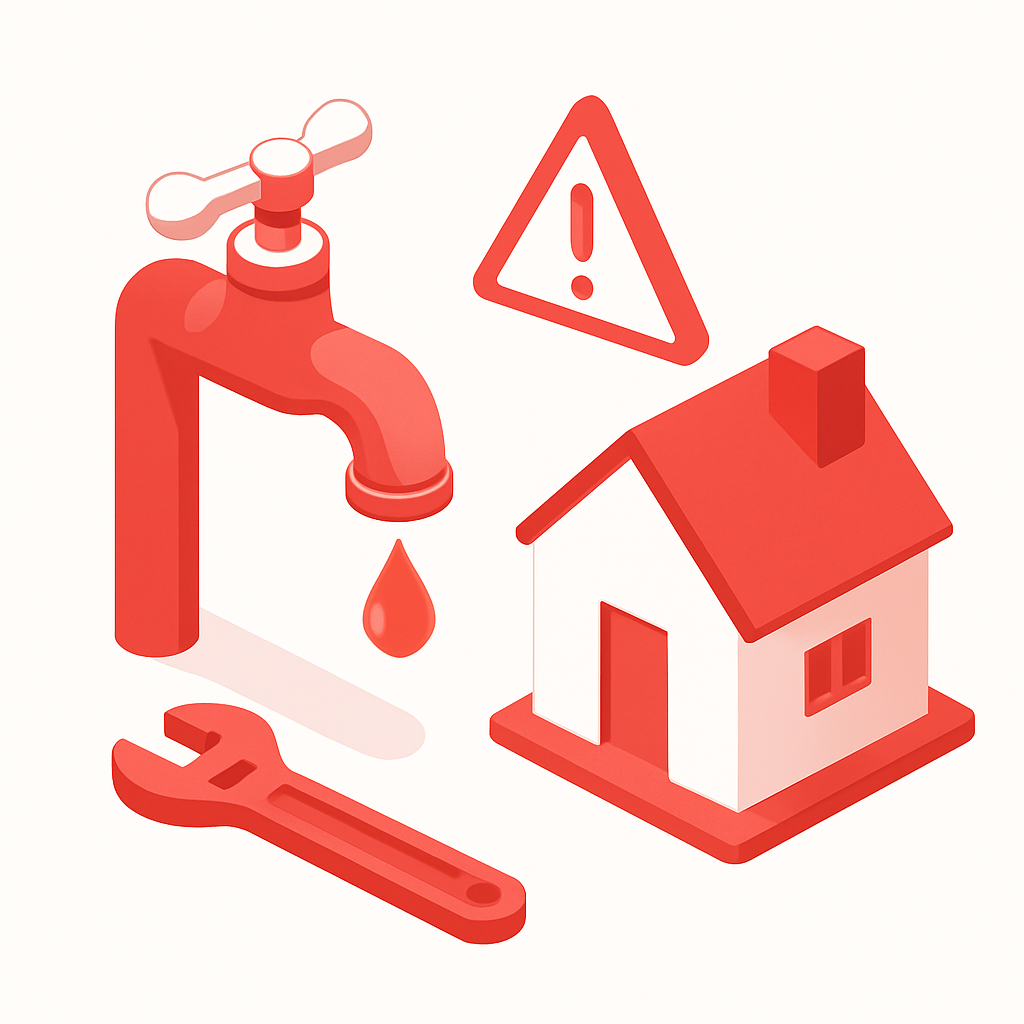 Illustration robinet fuite réparation joint clé molette bricolage