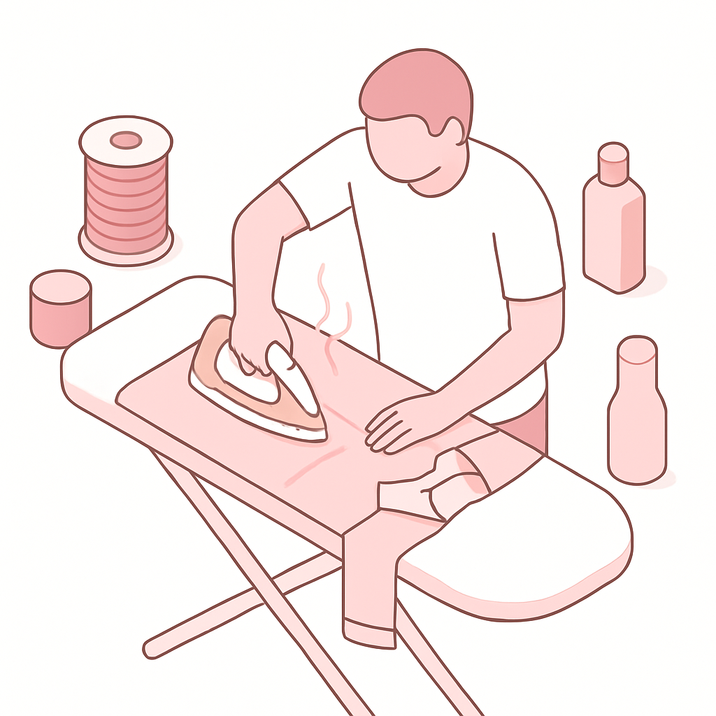 Illustration textile repassage guide pratique maison