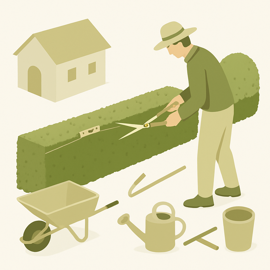 Illustration extérieur tailler guide pratique maison