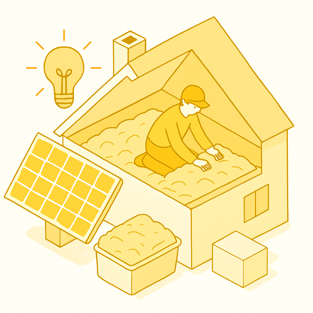 Illustration énergie isolation guide pratique maison