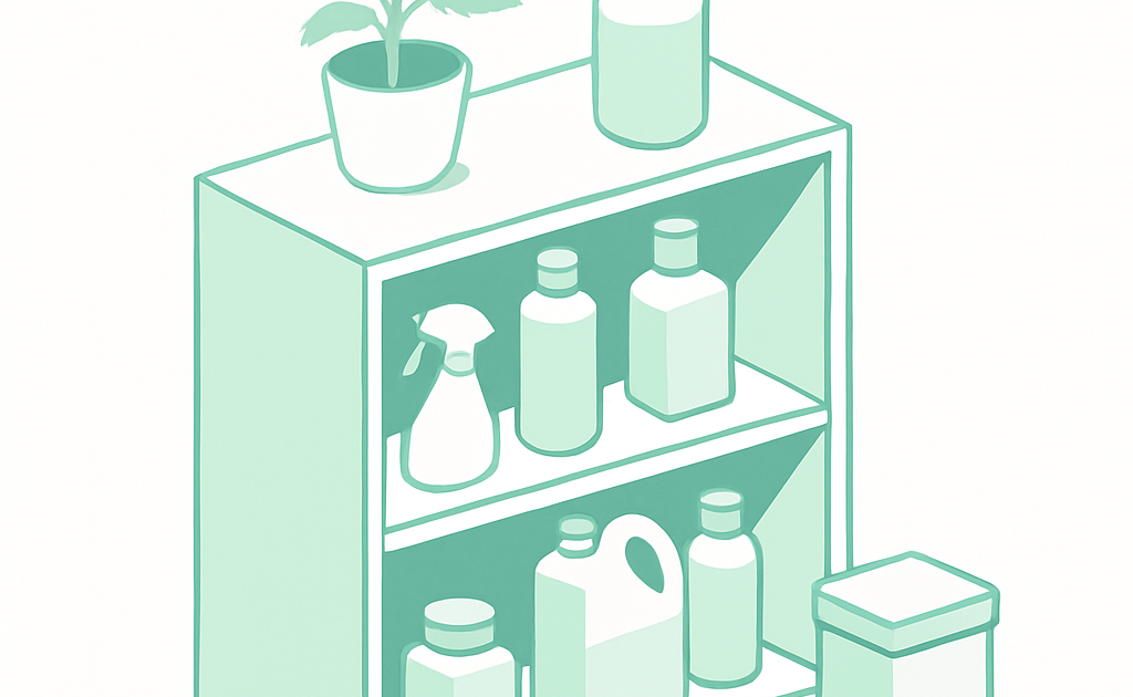 Illustration santé domestique produits guide pratique maison