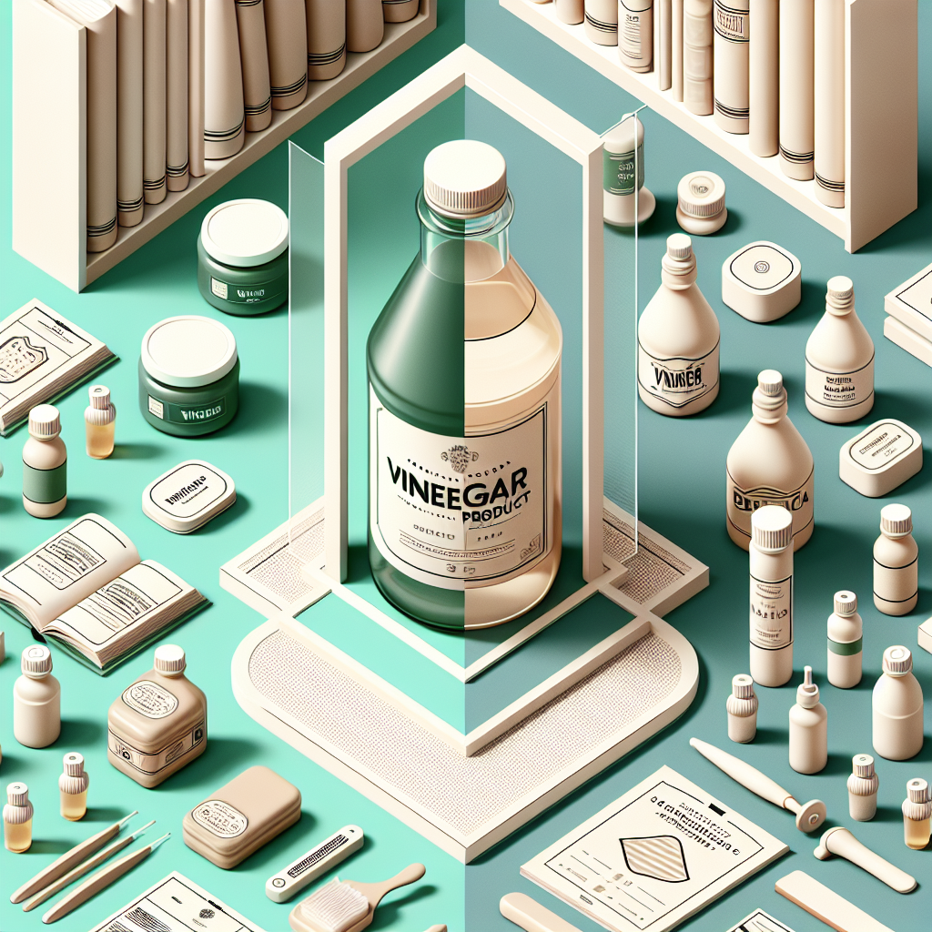 Illustration comparatif vinaigre blanc produit chimique nettoyage