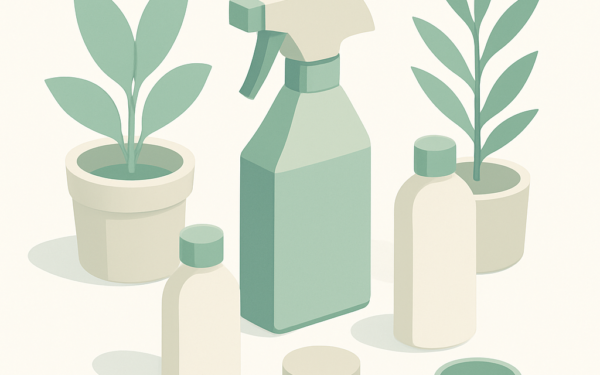 Illustration solutions naturelles désinfection guide pratique maison