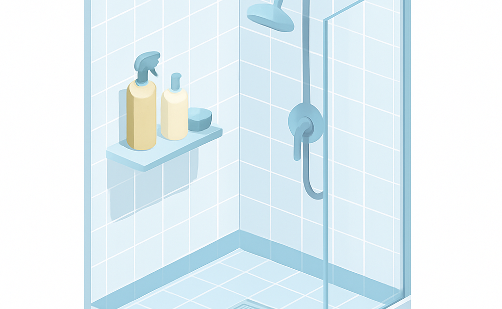 Illustration traitement moisissures salle de bain naturel