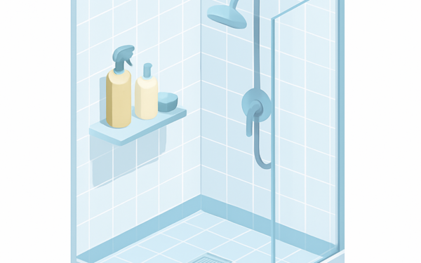 Illustration traitement moisissures salle de bain naturel