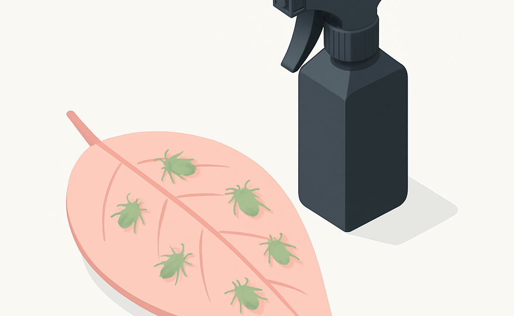 Illustration traitement pucerons naturel savon noir rose potager