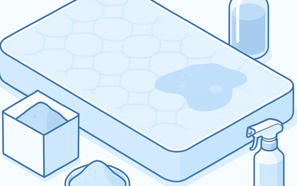 Illustration nettoyage tache urine matelas bicarbonate
