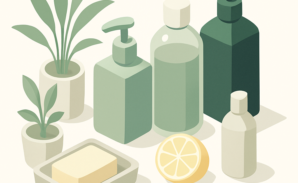 Illustration solutions naturelles liquide guide pratique maison