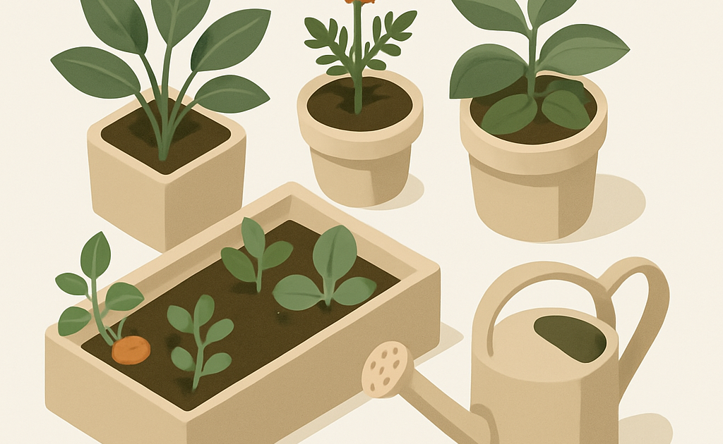 Illustration jardin jardinage guide pratique maison