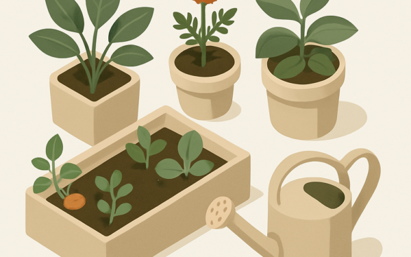 Illustration jardin jardinage guide pratique maison