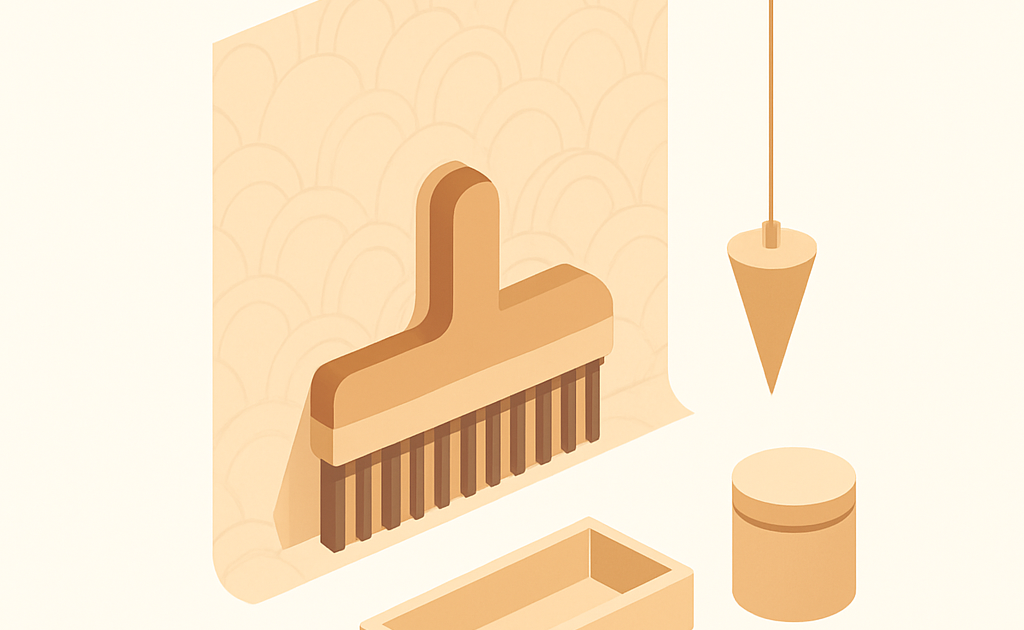 Illustration pose papier peint intissé lissage technique débutant