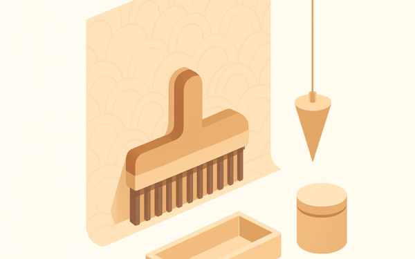 Illustration pose papier peint intissé lissage technique débutant