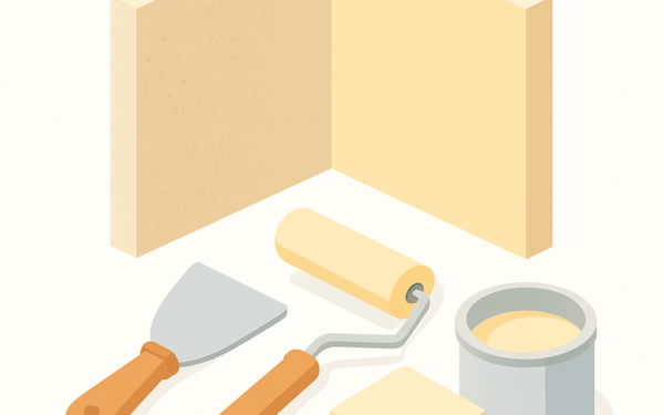 Illustration préparation mur peinture ponçage enduit primaire