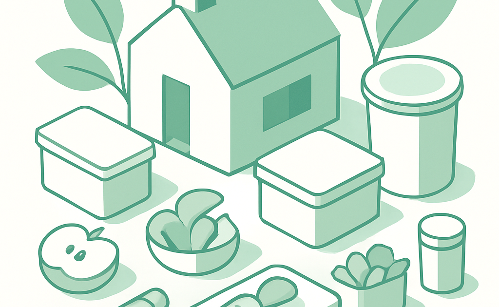 Illustration maison écologique gaspillage guide pratique maison