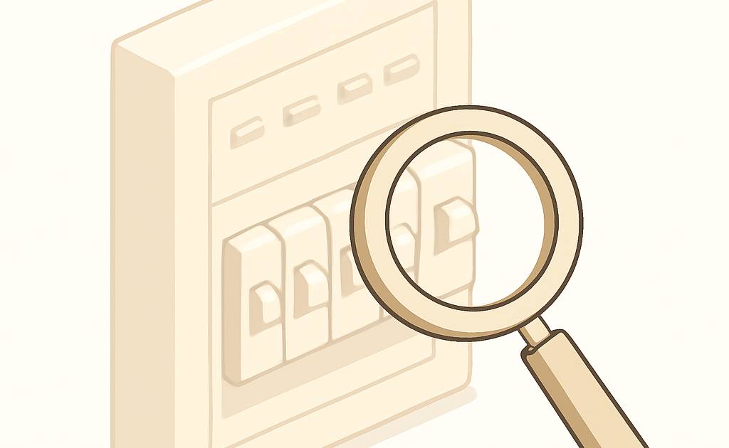 Illustration diagnostic disjoncteur sauté tableau électrique