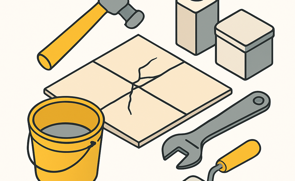 Illustration réparations carrelage guide pratique maison