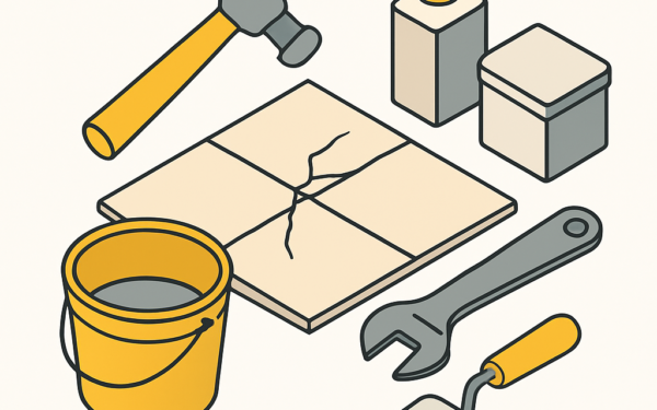Illustration réparations carrelage guide pratique maison