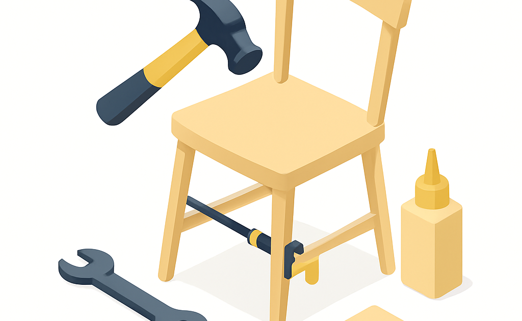Illustration réparations chaise guide pratique maison
