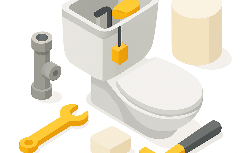 Illustration réparations chasse guide pratique maison