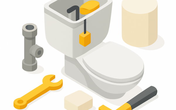 Illustration réparations chasse guide pratique maison