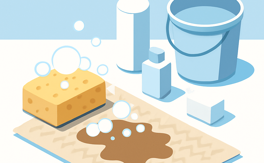 Illustration nettoyage tache guide pratique maison